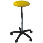 Taburet medic:mobil,5 roti pivotante;mecanism ridicare cu surub cromat